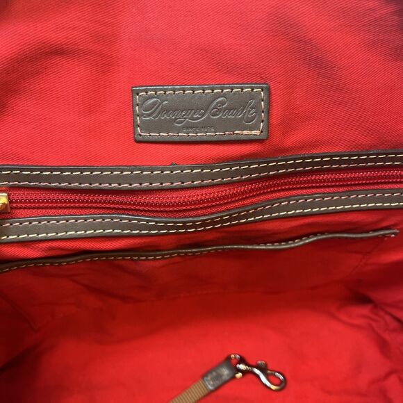 Dooney & Bourke Maxine Tote Denison Leather Smoke Gray Shoulder Bag Crocodile - Picture 9 of 15